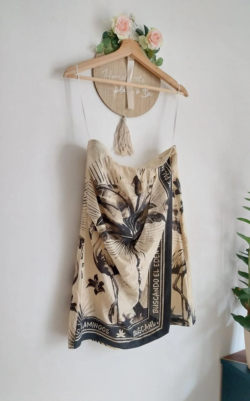 Top habillé drapé imprimé exotique H&M Taille 36 neuf – photo 3